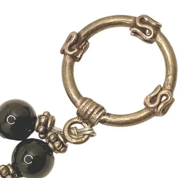 Retro Geneva Quartz Japan Movement glass beaded bracelet watch with toggle bar c - Picture 2 of 6